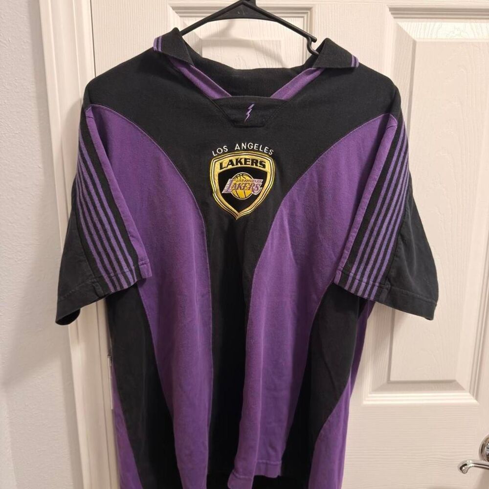 (1997-1999) Lakers Pro Player Shooting Shirt - Purple/Gold - L